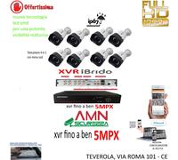 KIT VIDEOSORVEGLIANZA CLOUD DVR 8 CANALI 8 TELECAMERE 5MPX AHD + PROFES CCD SONY