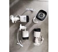 Kit videosorveglianza completo 4 Telecamere 5px Memoria 500gb Cavi 20m App Xmeye