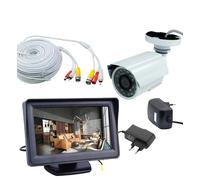 Kit videosorveglianza completo monitor + telecamera IR + accessori premontato