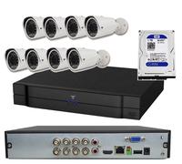 Kit Videosorveglianza con 8 Telecamere Bullet XVR 8 Canali ed Hard Disk 1000 GB