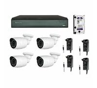 KIT VIDEOSORVEGLIANZA DAHUA 4 TELECAMERE HDCVI INFRAROSSI 2MPX CAVI IP CLOUD HD