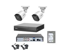 Kit videosorveglianza dahua DVR 2 telecamere bullet 2 MP Full HD hdd 500gb