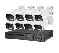 Kit Videosorveglianza, di telecamere di Sicurezza 4K 8MP Kit NVR H.265 Poe Set di registrazioni Video for Telecamera CCTV Impermeabile for Esterni(None,8CH NVR And 8 Camera)