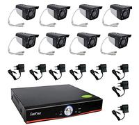 Kit Videosorveglianza Esterno, Sistema di Sorveglianza Cloud DVR AHD 8 Canali + 8x Telecamere AHD + 1x HDD 500GB, Registrazione 24/7, H264, Accesso da remoto