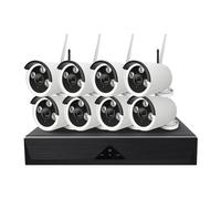 KIT VIDEOSORVEGLIANZA ESTERNO WIRELESS DVR NVR 8 CANALI 8 TELECAMERE WIRELESS