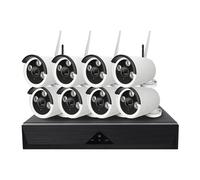 KIT VIDEOSORVEGLIANZA ESTERNO WIRELESS DVR NVR 8 CANALI 8 TELECAMERE WIRELESS