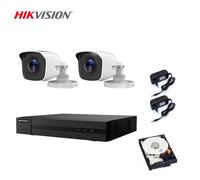 KIT VIDEOSORVEGLIANZA HIKVISION 2 TELECAMERE 2 MPX DVR 4 CANALI HD 2 TB
