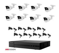 KIT VIDEOSORVEGLIANZA HIKVISION 8 TELECAMERE DA ESTERNO 1 MPX