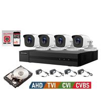 KIT VIDEOSORVEGLIANZA HIKVISION DVR 4 CANALI 4 TELECAMERE 5 MPX HD 500 GB