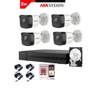 Kit Videosorveglianza Hikvision DVR 4 canali 4 telecamere bullet 2 megapixel hdd
