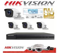 Kit Videosorveglianza Hikvision Dvr 4 canali 4 telecamere bullet 2MPX HD 1TB