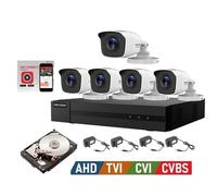 KIT VIDEOSORVEGLIANZA HIKVISION DVR 8 CANALI 5 TELECAMERE BULLET 5 MPX 3K 1TB