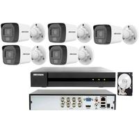 Kit Videosorveglianza HIKVISION DVR 8 Canali 5MP 3K 5 Telecamere Bullet HDD 1TB