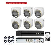 Kit Videosorveglianza Hikvision DVR con 6 Telecamere 2MP ColorVu Audio e HDD 1TB