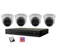 Kit Videosorveglianza Hikvision IP PoE 4 Canali con NVR Intelligenza Artificiale