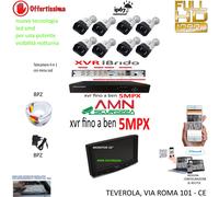 KIT VIDEOSORVEGLIANZA IP CLOUD DVR 8 CANALI 8 TELECAMERE 5MP AHD + HD2TB MONITOR