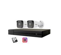 Kit videosorveglianza IP Hikvision Nvr POE 4 Canali 2 telecamere bullet 4 mpx hd