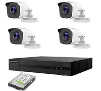 KIT VIDEOSORVEGLIANZA IP POE 4 TELECAMERE HIKVISION 4 MPX 4K HD 2TB