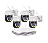 Kit Videosorveglianza IP WiFi 4 Canali con NVR 4 Speed Dome Motorizzate 3MP Audi