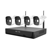 Kit Videosorveglianza, Kit NVR 4CH Videoregistratore di Rete con telecamere IP for Interni di videosorveglianza 1080P Kit di Sicurezza CCTV