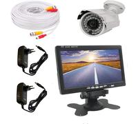 Kit videosorveglianza Monitor 7" Telecamera Impermeabile da Esterno o Interno