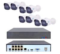 Kit IP POE con NVR Poe 8 telecamere Bullet 2 mpx alta risoluzione con Audio