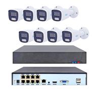 Kit Videosorveglianza NVR POE 8 CH 8 telecamere 4 mpx IP con Audio Microfono