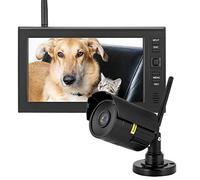 Kit Videosorveglianza WiFi Esterno con Monitor, di Telecamere IR di Sicurezza Wireless, Monitor di Sicurezza LCD 7 Pollice, di Sorveglianza Wireless WiFi 4CH (EU)