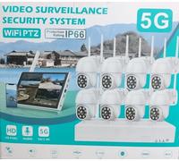 KIT videosorveglianza wireless 4g NVR 8CH Combo 8 telecamere HD WIFI PTZ 5MP ip6