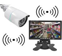 Kit videosorveglianza wireless senza fili monitor 7" colori telecamera esterno