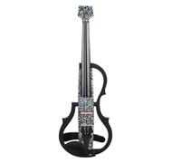 Kit Violino Elettrico in Fibra di Carbonio 4/4 Violino Silenzioso a Grandezza Naturale con Pickup per Adulti, Adolescenti, Spettacoli Teatrali e Pratica Silenziosa con Cuffie,