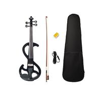Kit Violino Elettrico Nero 4/4 Con Custodia Per Cavi Audio Per Ponte Ad Arco In Legno Brasiliano Set Per Violino Per Studenti Per Principianti