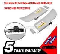 Kit visiera parasole sinistra + destra 1613251480 A1613251480 per Citroen C3 II Zenith 2009-2016 Set di sostituzione parasole interno