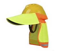 Kit visiera rigida con ampia area parasole e patta staccabile per il collo, include ghette in seta ghiaccio per resistenza alla polvere e al vento (giallo)