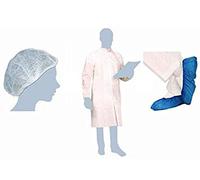 KIT VISITATORE 1 PZ - CAMICE COPRISCARPE E CUFFIA PROTEZIONE SET IGIENICO