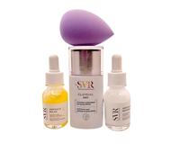 Kit Viso Professionale, Set 3 Ampoule Concentrate Anti-Macchie e Anti-Fatica, Trattamento Giorno e Notte con Relax, Refresh e Clairial Day + Beautyblender in Omaggio