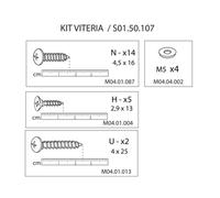 Kit Viteria S01.50.107 x Armadio Spogliatoio Resina a 1 Posto in Kit