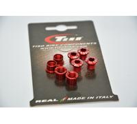 Kit Viteria TISO Boccole Corone Guarniture a 4 fori Alluminio T6 7075 Rosso