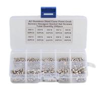 Kit viti a bussola esagonale 260pz estremità coniche perfette per casa e macchi