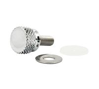 Kit viti a testa zigrinata per sedile. Scanalate. Cromate 96-25 H-D con filet...