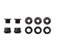 Kit viti dadi corone 1x alluminio 7075-T6 nero 5pz M8x0.75 per guarnitura