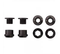 Kit viti dadi corone 1x nero alluminio M8x0.75 4pz ricambio guarnitura bici