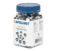 Intellinet Confezione dadi in gabbia 713658 – 100 pezzi Argento