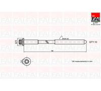 Kit viti testa cilindri B2111 FAI AutoParts per TOYOTA LEXUS
