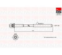 Kit viti testa cilindri Torx esterno B896 FAI AutoParts per RENAULT NISSAN OPEL