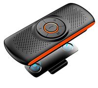 Kit vivavoce per auto Bluetooth 5.0, altoparlante auto con clip per visiera Bluetooth, bassi stereo migliorati/microfono integrato/lettore di schede TF Siri&Assistente Google