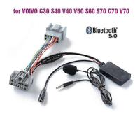 Kit vivavoce per auto Volvo con microfono, ingresso AUX e Bluetooth.