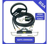 Kit Volante Idraulico Nero Idraulico Barca Fuoribordo Johnson Fino a 150HP 40...