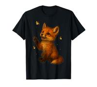 Kit Volpe giocosa e lucciole Foresta Calda Notte Opera Maglietta