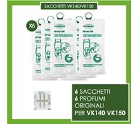 KIT VORWERK FOLLETTO KOBOLD 140 150 CON 6 SACCHETTI 6 PROFUMI ORIGINALI 41435